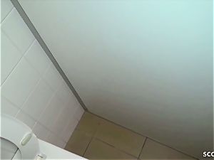 CAUGHT AND SPY GERMAN school teenagers bang ON toilet AT college