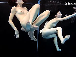 two women swim and get naked splendid