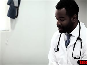 big black cock doctor exploits dearest patient into anal orgy check-up